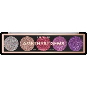 Profusion Amethyst Gems Lidschattenpalette, 5 Glitzerfarben - Lidschatten