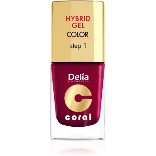 Delia Coral Hybrid Gel körömlakk No. 12, bordó szín