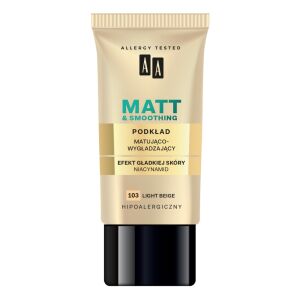 AA Make Up Matt Podkład matująco-wygładzający 103 Light Beige 30ml 138068635 - Podkład