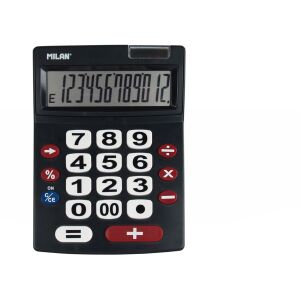 Kalkulator Milan Czarny do użytku biurowego i szkolnego - Technologia biurowa