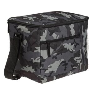 Taška na potraviny 16L sivá kamufláž, izolovaná taška na obed, chladiaca taška maskáčová - Chladiace tašky, chladiace vložky