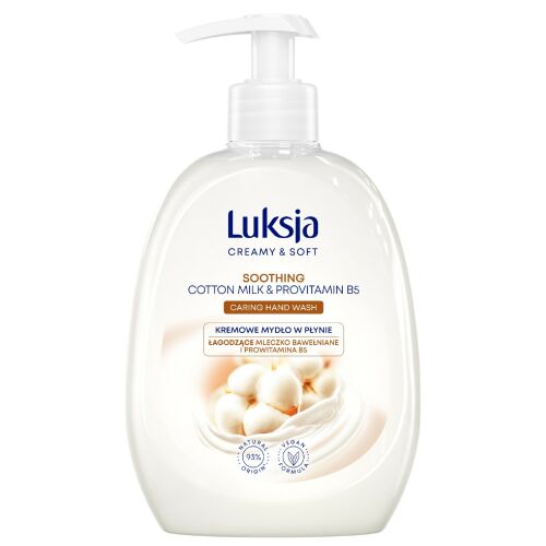 Luksja Creamy & Soft Łagodzące Kremowe Mydło w płynie Mleczko Bawełniane i Prowitamina B5 500ml 130920766