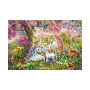 Schmidt Rodzina Jednorożców w Kwiatowym Lesie obrazek z puzzli 150 elementów - Puzzle i układanki