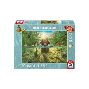 Schmidt 1000 db-os puzzle - Dog's Life - Brown Labrador in the Cool Water (58572) 130921570 - Schmidt