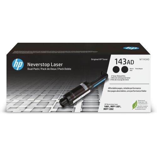 HP Neverstop Laser 143AD Dual Pack Czarny Zestaw do ponownego napełniania tonera