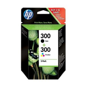 HP 300 Schwarz und Dreifarbige Tintenpatrone 2er-Pack - Druckerzubehör