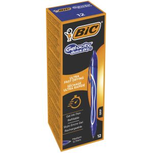 Bic Gel-Ocity Quick Dry niebieski długopis żelowy, opakowanie 12 sztuk - Myto