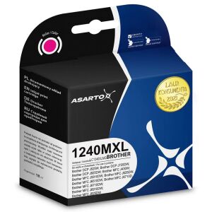 Asarto tintapatron Brother 1240MXL DCP J525W/725DW-hez, 18 ml, Magenta 130937188 - Asarto