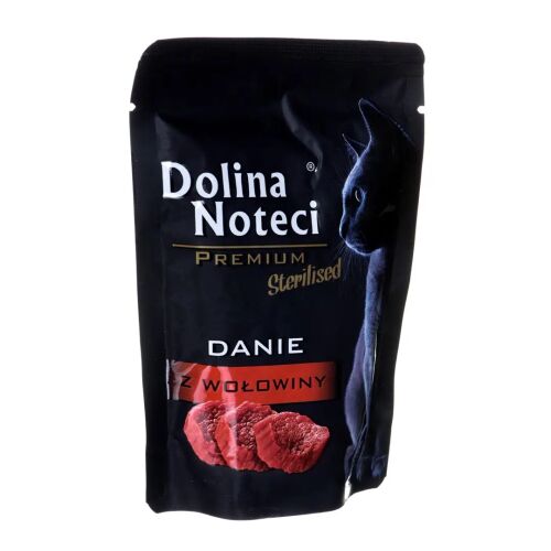 DOLINA NOTECI Premium Sterilised Danie z wołowiny - mokra karma dla kotów sterylizowanych - 85 g 130937586