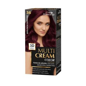 Joanna Multi Cream Color 36 Królewski Burgund zestaw do farbowania włosów - Farba do włosów