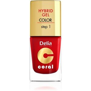 Delia Cosmetics Coral Hybrid Gel Emalia do paznokci nr 01 czerwony 11ml 130942859 - Lakier do paznokci