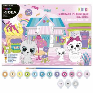 KIDEA ZEST Kreat Malow Malen nach Zahlen Set - Katzen Motiv - Kunst & Hobby