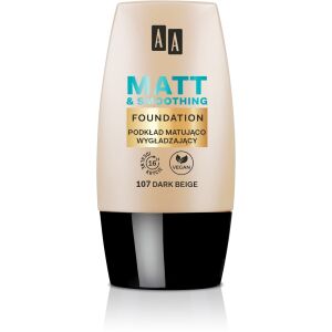 AA Make Up Matt Podkład matująco-wygładzający 107 Dark Beige 30ml 130944032 - Podkład
