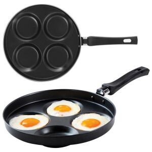 Orion Teflon Eierpfanne 25cm, Antihaft-Bratpfanne für 4 Eier - Pfannkuchenpfannen