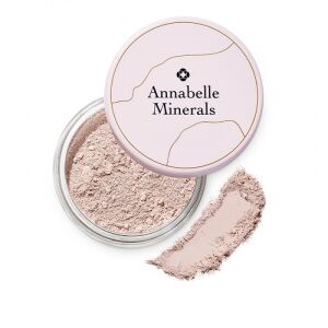 Podkład mineralny Annabelle Minerals Natural Fair w słoiczku z próbką koloru. - Podkład