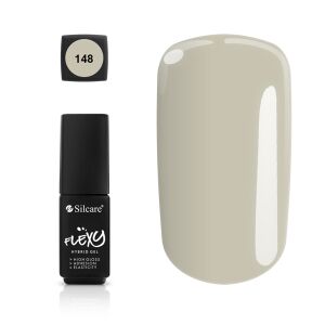 Silcare Flexy Hybrid Gel Polish #148 Ecru Farbfeld und Flasche - Nagelpflege