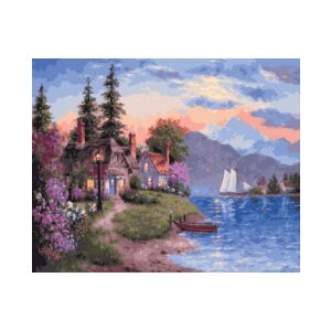 Számfestő készlet 40 x 50 cm vászonnal - A tó mellett