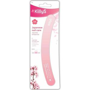 KillyS Japanische Nagelfeile 180/240 Körnung, gebogene rosa Nagelfeile - Nagelpflege
