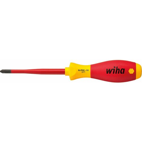Șurubelniță izolată Wiha SL/PH2 SlimFix, cap Phillips/drept