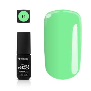 Silcare Flexy 94 grüner Gel Nagellack mit Farbmuster - Nagelpflege
