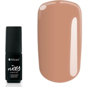 Silcare Flexy Hybrid Gel Nagellack Nr. 132 Beige, Hochglanz, Haftung, Elastizität - Nagelpflege