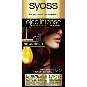Syoss Oleo Intense 3-22 Winne Bordo farba do włosów, trwała koloryzacja olejkowa, bez amoniaku - Syoss