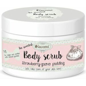 Nacomi Scrub de corp cu căpșuni și guava - 200g Scrub cu zahăr - Exfoliante pentru corp