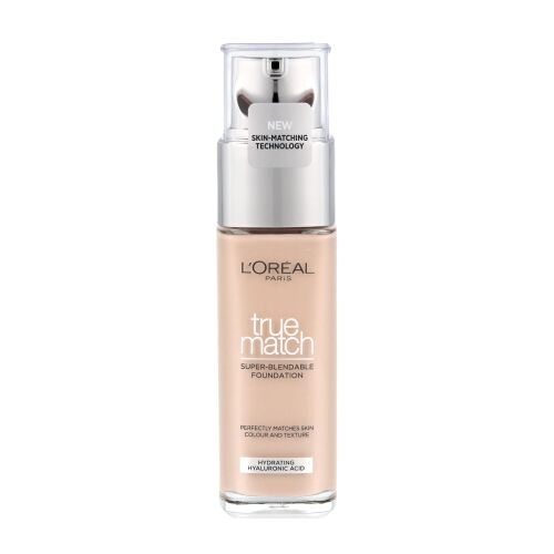 L'Oreal Paris True Match Foundation, Farbton Sand. Super-verblendbare Foundation mit Hyaluronsäure.