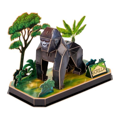 Cubic Fun 3D Puzzle Gorilla, Tiermodellbausatz, Lernspielzeug
