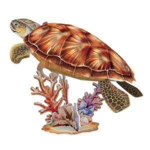 National Geographic 3D Meeresschildkröten Puzzle, zusammengebautes Modell auf Ständer - Puzzle & Rätsel