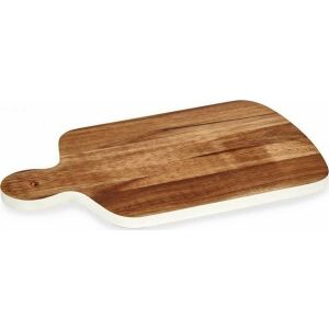 Akácfa vágódeszka fogantyúval, barna és fehér - Vágódeszka