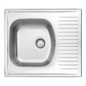 Deante 1-Schüssel-Spüle Techno mit kurzer Abtropffläche 51 x 58 cm aus Stahl (ZMU 3113) 130952394 - Spülbecken