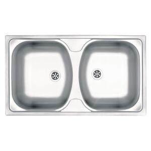 Chiuveta bucatarie din inox cu 2 cuve TECHNO ZMU 0200, dreptunghiulara, finisaj satinat 130952398 - Chiuvete de bucătărie