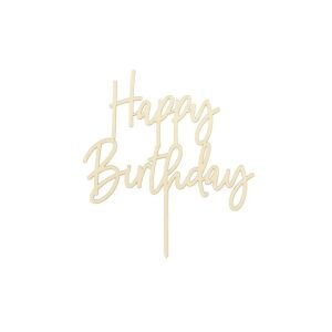 Boldog születésnapot fa tortadísz 15 x 16,5 cm