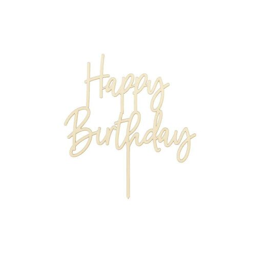 Boldog születésnapot fa tortadísz 15 x 16,5 cm 140080264