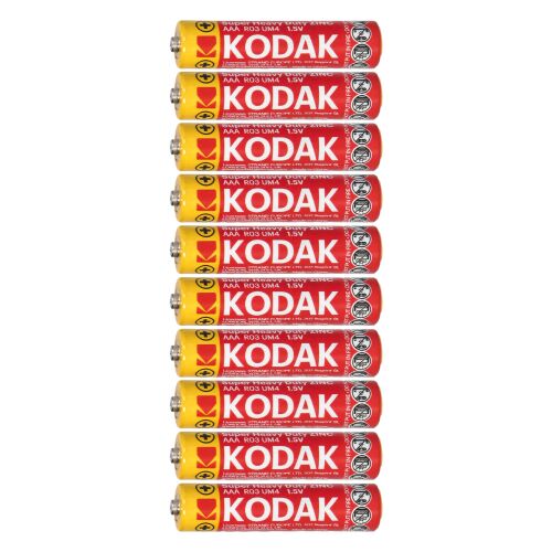 Kodak AAA lr03 zinc super heavy duty alkáli elem készlet, 10 db, 1.5 V-os 130956923