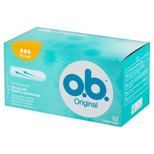O.B. Original Normal tamponok, 32 darabos doboz a megbízható menstruációs védelemért