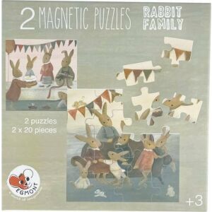 Puzzle magnetice Familia de iepuri 130961354 - Puzzle 3D & Puzzle cu burete