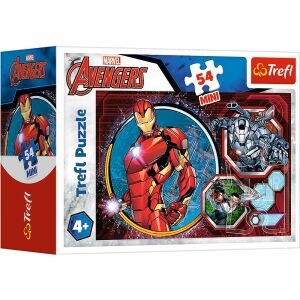 Trefl Avengers Iron Man мини пъзел, 54 части, в кутия - Trefl Пъзел