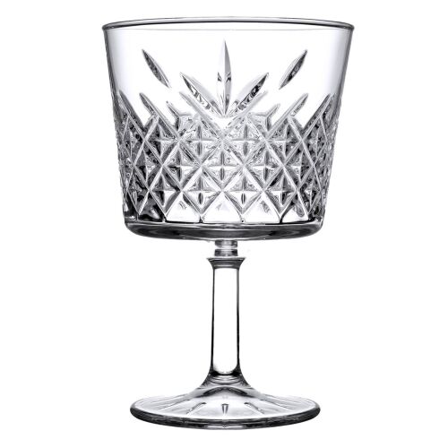 Pasabahce Timeless koktélos pohár kristálymintával, fehér háttérrel