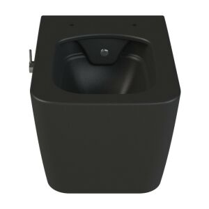 CeraStyle HERA fali WC - MATT FEKETE - BEÉPÍTETT bidé funkcióval - perem nélküli - mély öblítés