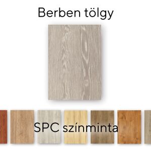Próbka podłogi winylowej Leziter Berben Oak SPC, prezentująca teksturę słojów drewna i wariacje kolorystyczne - Podłogi winylowe