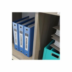 Beschriftete Aktenordner mit Brother DK-22210 Etikettenband - Schreibwaren für das Büro