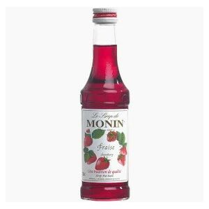 MONIN Eper (Strawberry) szirup cukor tartalommal 0,25l 130970231 - Kávéízesítő