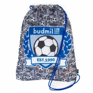 Budmil focis tornazsák, szürke és kék húzózsinóros hátizsák - Tornazsák