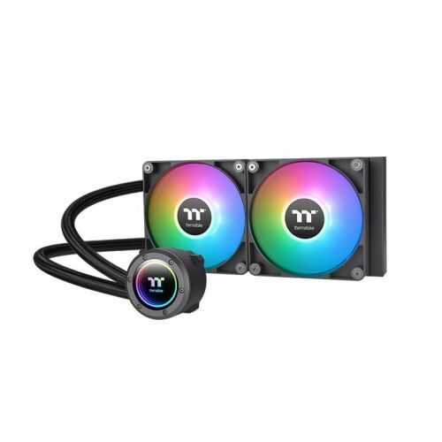 Thermaltake TT TH240 ARGB all-in-one processzor folyadékhűtés, 12 cm, fekete, 1 db 130998723 - PC hűtőrendszer kiegészítő