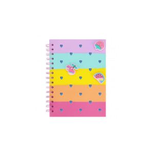 Gyümölcsös A/5 szilikonos spirálfüzet - sima (537167)