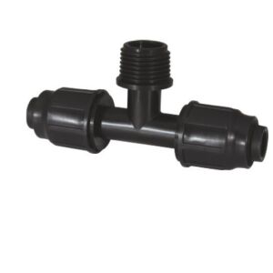 LPE T-idom 20mm x 1/2" x 20mm KM kúpos IT - Külső menetes 131031945 - KPE idom