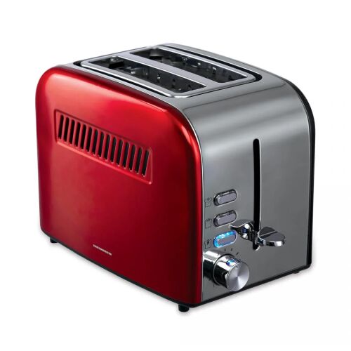 Heinner HTP-850RDIX Roter Toaster, 2-Scheiben-Toaster