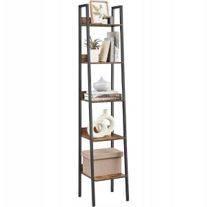 INDUSTRIELLES BÜRO STEHENDES BÜCHERREGAL SCHWARZ 5 REGALE LOFT BUCH LEITER